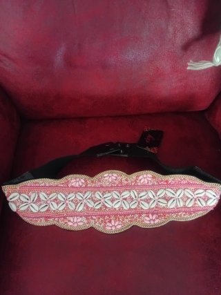 Cinturón Boho Conchas Rosa Ajustable