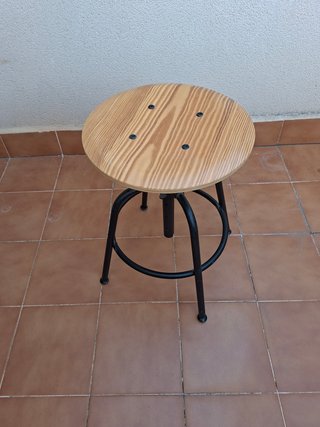Taburete Ikea Madera y Metal