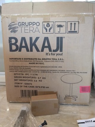 Mesa redonda BAKAJI aluminio exterior