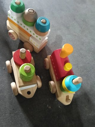 Comboio de madeira para bebé