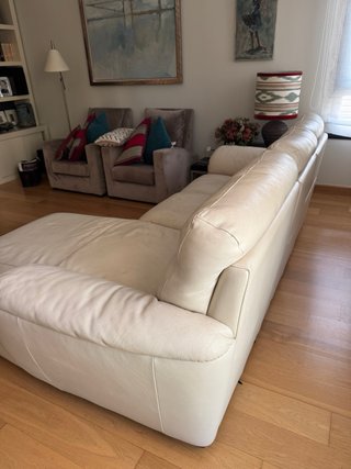 Sofá Natuzzi Chaise Longue Piel Beige
