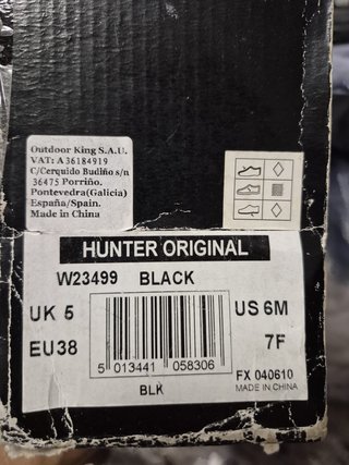Botas Hunter Talla 38 Negras