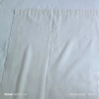 Juego de 2 visillos blancos