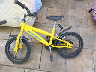 Bicicleta infantil amarilla Transformers