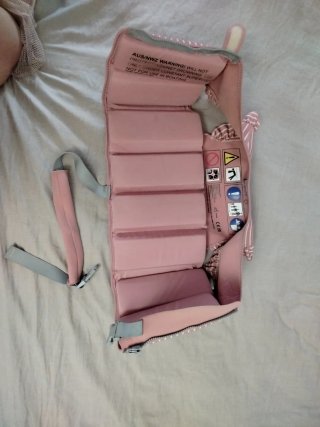 Chaleco piscina niña rosa rayas de 19kg a 30kg