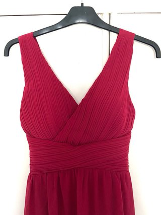 Vestido largo burdeos