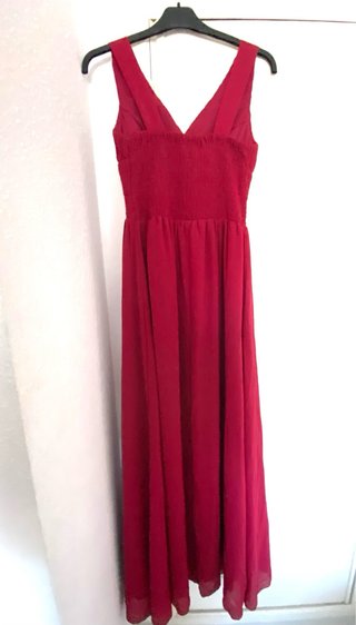 Vestido largo burdeos