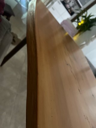 Mesa madera maciza y hierro forjado
