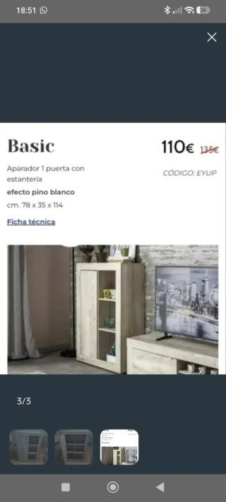 Mueble de comedor de madera