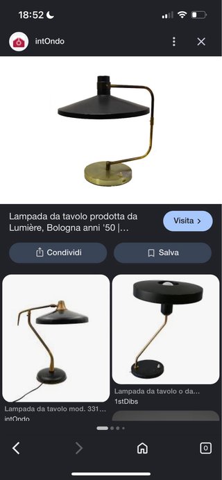 Lampada da tavolo Lumière - Design moderno ottone