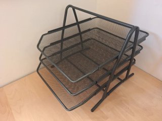 Organizador de escritorio metálico 3 bandejas
