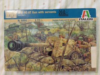 ITALERI PAK 40 AT Gun with Servants WW2 1/72