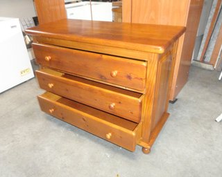 Cómoda Provenzal 3 Cajones Madera