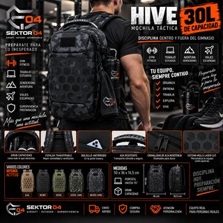 Mochila Táctica sektor04 Camuflaje navy