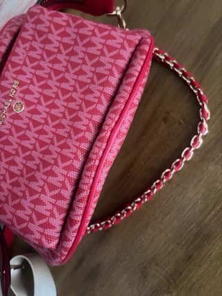 Marsupio Michael Kors monogram rosa/rossa
