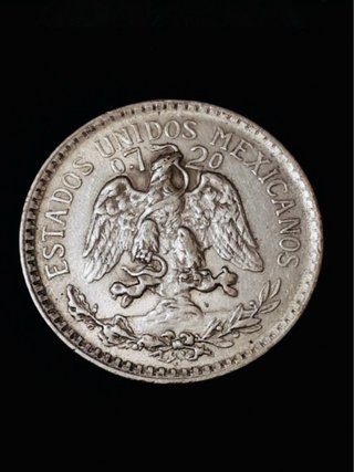 Moneda Plata Estados Unidos Mexicanos 1921