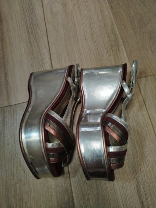 Sandali Dolce & Gabbana bordo e Argento