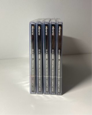 Pack 5 CD-R Memorex 700MB Imprimibles Nuevos