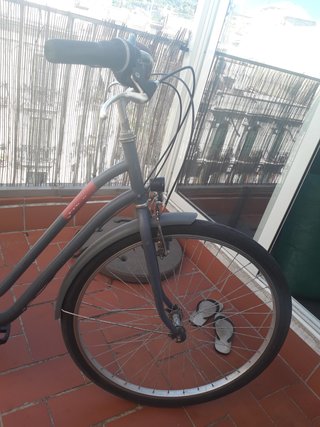 Bicicleta de paseo azul para adulto