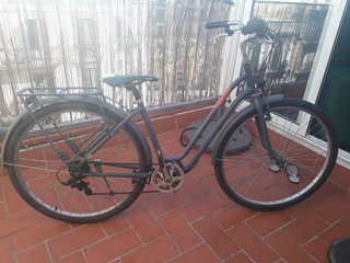 Bicicleta de paseo azul para adulto