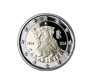 Moneda 2 euros Italia 2014 Carabinieri SC