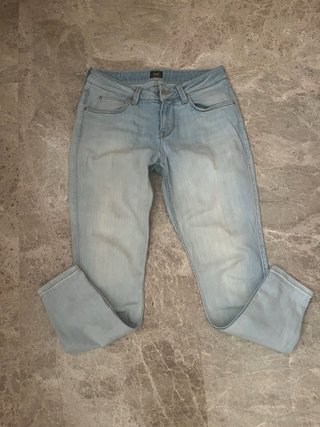 Pantalones Lee Elásticos Azul Claro Talla 36