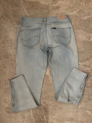 Pantalones Lee Elásticos Azul Claro Talla 36