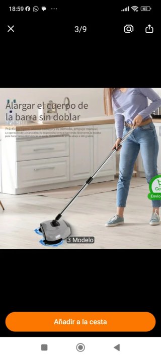 Escoba aspiradora 360 grados