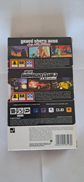 Pack PSP GTA Vice City & Midnight Club 3 España