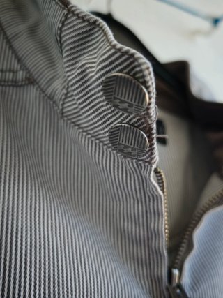 Chaqueta Harrington Billabong Rayas Gris Marrón