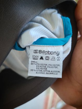 Chaqueta Harrington Billabong Rayas Gris Marrón