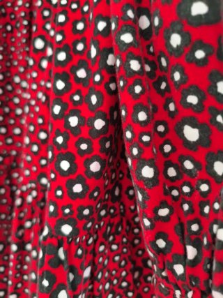 Vestido Mayoral Estampado Floral Rojo T7
