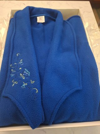 Vestaglia Vintage Pile Bluette Linfleur Tg 46