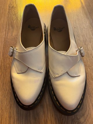 Zapatos Dr. Martens Mary Jane hebilla blancos
