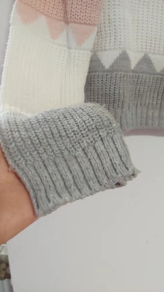 Jersey mujer rosa y gris