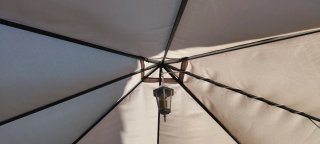 Mesa y 6 Sillas Exterior con Pérgola