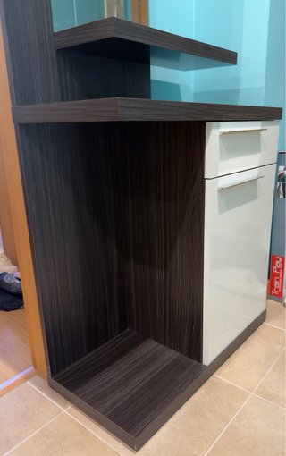 Mueble recibidor con espejo y cajones