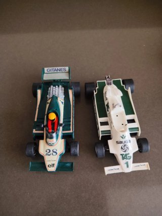 Scalextric 2 coches F1 Gitanes y Saudia