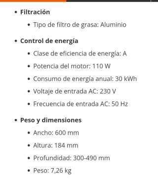 Extractor de cocina