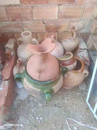 Lote de Jarrones Cantaros vasijas de barro