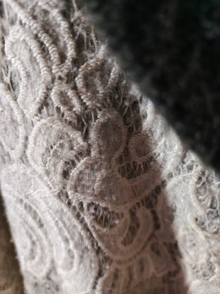 Cárdigan Desigual XL Gris y Blanco