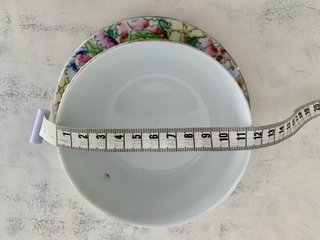 Cuenco y plato porcelana china decorado