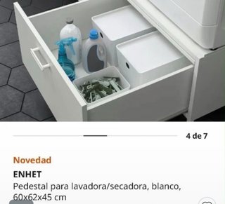 Mueble para lavadora blanco