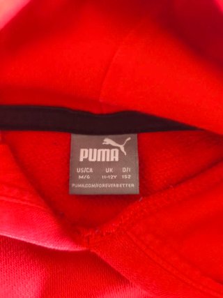Sudadera Puma niño 11-12 años roja