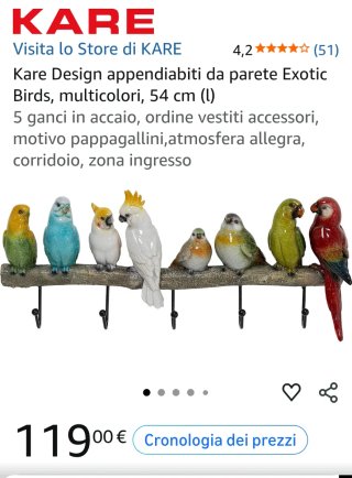 Appendiabiti Kare Design Uccelli