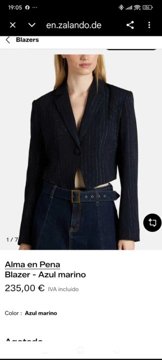 Chaqueta Alma en Pena azul lentejuelas