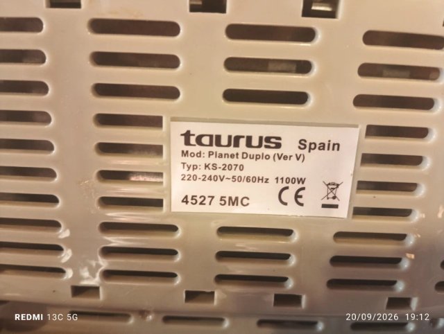 Tostadora Taurus Planet Duplo Extra Long Duo