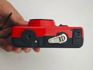Konica Pop Rossa Fotocamera Analogica Funzionante