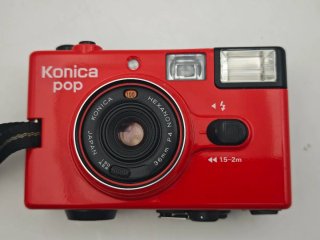 Konica Pop Rossa Fotocamera Analogica Funzionante