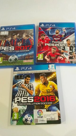 Lote 3 Juegos PES PS4: 2016, 2017, 2020